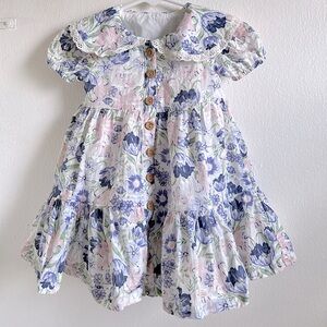 chic floral baby girl dress size 6-9M